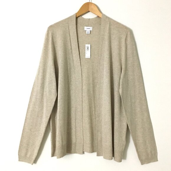 NEW! Old Navy Heather Palomino Tan Lightweight Open Front Cardigan - XL Tall - Picture 2 of 8